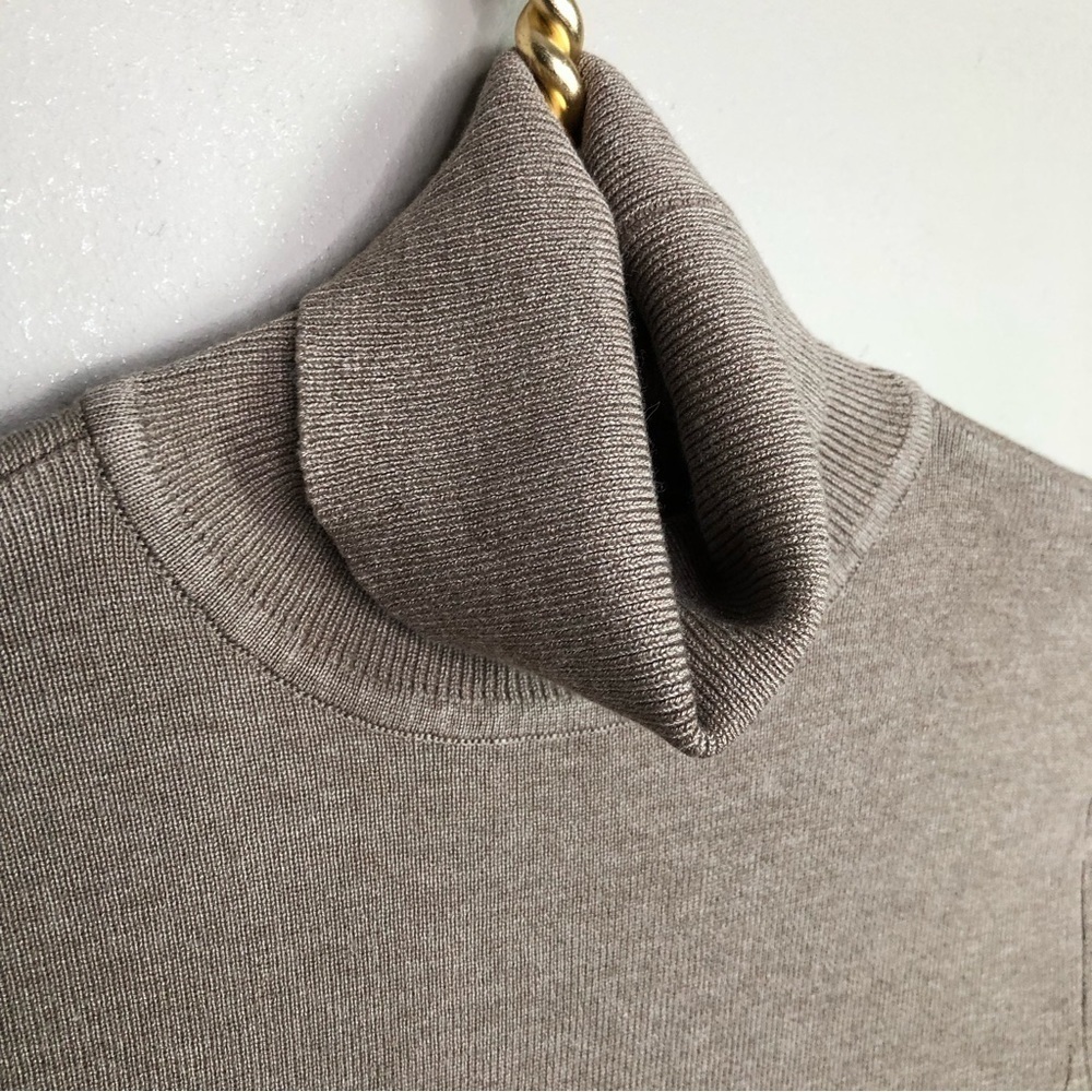 Chico’s Taupe Rayon Turtleneck Sweater S - Picture 4 of 9